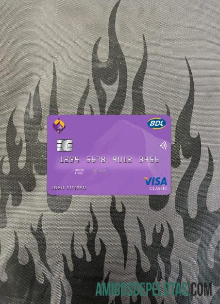 Cartão Visa do Banco de Desenvolvimento da Argélia Photolook Front exemplo real